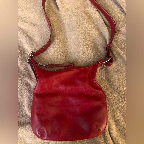 Coach Red Leather Hobo Bag and Wristlet - Picture 5 of 12